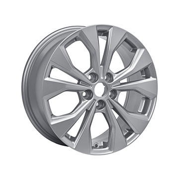 Ford Puma (10/2019 - ..) behalve ST en ST X lichtmetalen velg 17" 5 x 2-spaaks design, Sparkle Silver