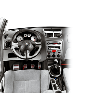 Alfa Romeo 147 stuurwiel zwart/rood