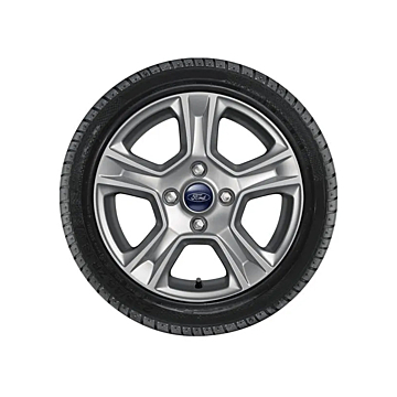 Ford Tourneo Courier / Transit Courier (03/2014 - 07/2023) lichtmetalen velg 15" winterband, 5-spaaksdesign, zilver