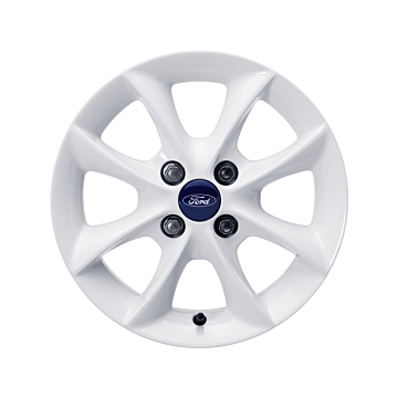 Ford Ka (09/2008 - 2016) lichtmetalen velg 14" 4x2-spaaks design, Frozen White