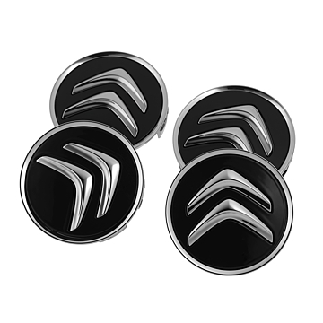 Citroën naafkappenset zwart