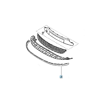 Renault Twingo (2007 - 2014) voorbumperspoiler