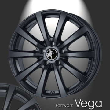 Musketier Peugeot 206 lichtmetalen velg Vega 6x15 mat zwart