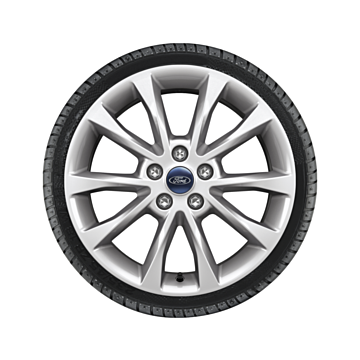 Ford Mondeo (09/2014 - ..) lichtmetalen velg met winterband 17", 5 x 2-spaaksdesign, zilver