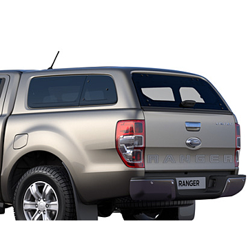 Ford Ranger (02/2019 - ..) dubbele cabine hard top met zijruiten, Diffused Silver