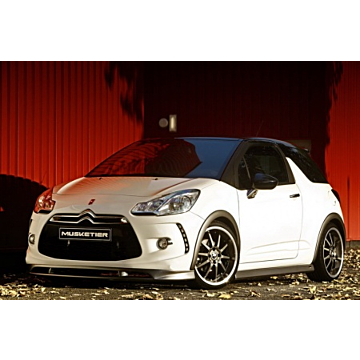 Musketier Citroën DS3 spoilerpakket Tiburon, carbon-look met 2xØ101mm Center-sporteinddemper