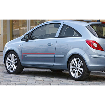 Opel Corsa D 3-drs stootlijsten voor primer
