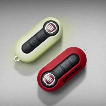 Fiat Panda 2011 - .. sleutelbehuizingen lichtgevend + rood