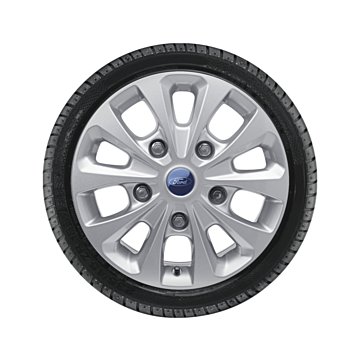 Ford Tourneo / Transit Custom (08/2012 - 09/2023) lichtmetalen velg met winterband 16", 10-spaaksdesign, zilver