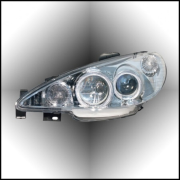 Musketier Peugeot 206 koplamp chroom alle modellen met H7-serie
