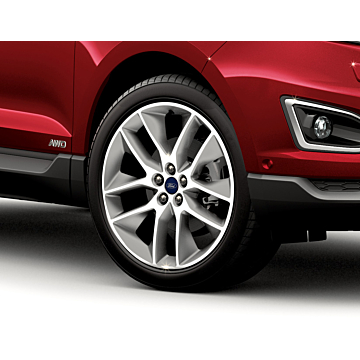 Ford Edge (01/2016 - ..) lichtmetalen velg 20" 5x2-spaaks Y design, gepolijste voorzijde/donker roestvrij staal aan binnenzijde