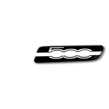 Fiat 500/500c badge 500 logo zwart