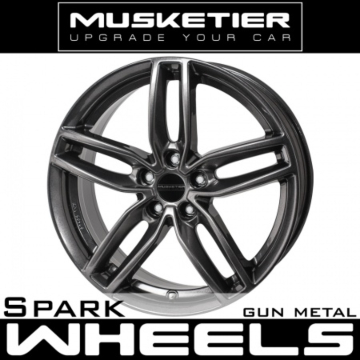 Musketier Citroën C-Crosser / Peugeot 4007 lichtmetalen velg Spark 7,5x17 gun metal