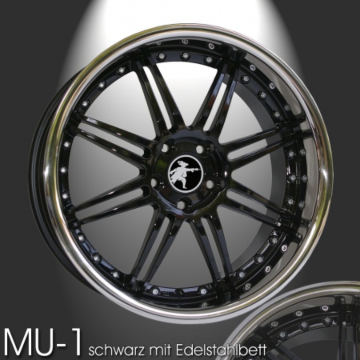 Musketier Citroën DS4 / DS5 lichtmetalen velg MU-1 8,5x19 zwart met rvs