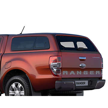 Ford Ranger (02/2019 - ..) dubbele cabine hard top met zijruiten, Copper Red