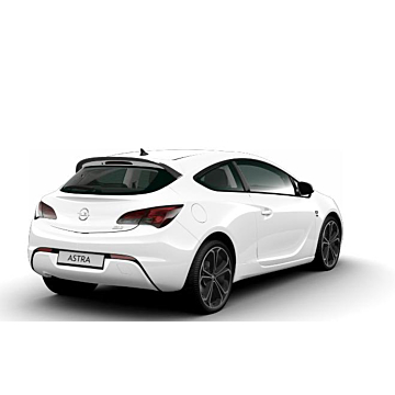 Opel Astra J GTC OPC-line rear bumper spoiler with chromed exhaust pipe