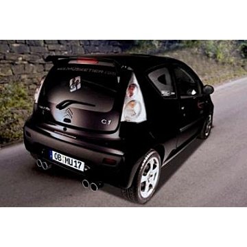 Musketier Citroën C1 / Peugeot 107 / Toyota Aygo duplex rvs einddemper 2xØ90 mm