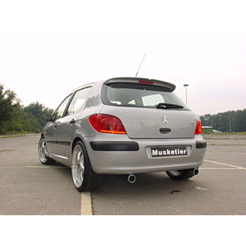 Musketier Peugeot 307 duplex rvs einddemper 1xØ90 mm