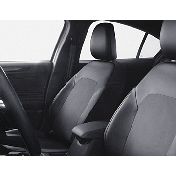 Ford Focus (04/2018 - ..) stoelovertrek premium voor passagiersstoel, zwart kunstleder