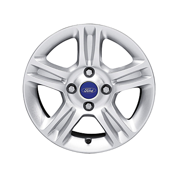 Ford Fiesta (09/2008 - 06/2017) lichtmetalen velg 15" 5x2-spaaks design, zilver