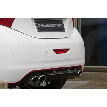 Musketier Peugeot 208 achterbumperspoiler zwart