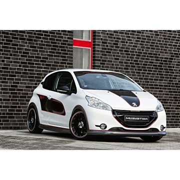 Musketier Peugeot 208 (2012 - 2019) spoilerpakket EnGarde, carbon-look (duplex-sporteinddemper dubbele eindpijp)