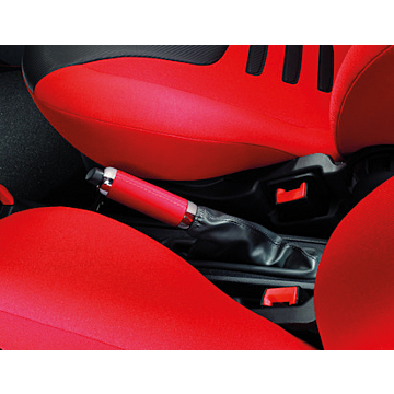 Ford Ka (09/2008 - 05/2016) handremgreep Sunrise (rood) met chroom afgewerkte ringen