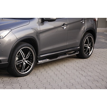 Musketier Peugeot 4008 side bars,stainless steel chromed Ø80mm with steps