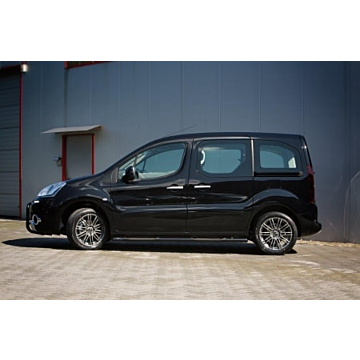 Musketier Peugeot Partner (2008 - 2018) side bars,rvs Ø60mm, zwart, behalve Outdoor