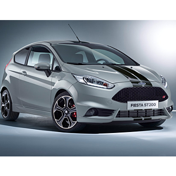 Ford Fiesta (11/2012 - 06/2017) Herpa Print Racing strepen glanzend zwart
