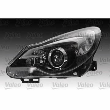 Opel Corsa D headlights with daytime running lights and cornering lights