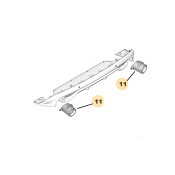 Peugeot 308 (2013 - 2021) GTI uitlaatsierstuk links