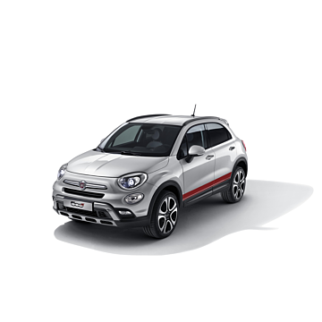 Fiat 500X sticker zijkant rood