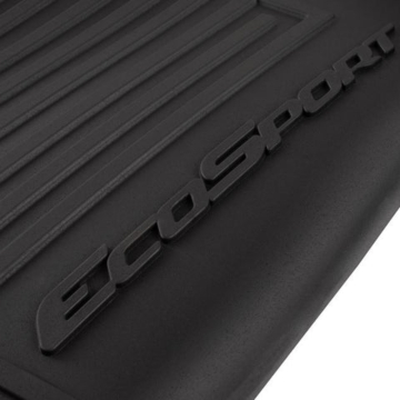 Ford EcoSport (10/2017 - ..) vloermatten, all-weather met opstaande randen, voorzijde, zwart met EcoSport logo RHD