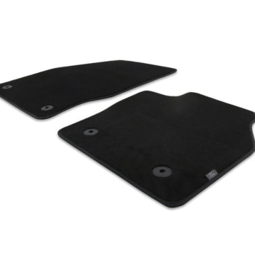 Ford C-MAX (12/2014 - 09/2018) vloermatten velour voorzijde, zwart, met zwart Nukub randen RHD