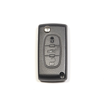 Citroën klapsleutelbehuizing met 3 knoppen MET batterij op de printplaat / achterklep