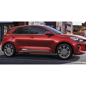 Kia Rio 2017 - .. design sierlijsten piano zwart met zilver inleg