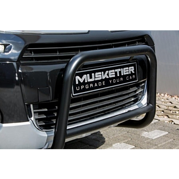 Musketier Peugeot Partner (2008 - 2018) bullbar Ø48 mm, rvs zwart