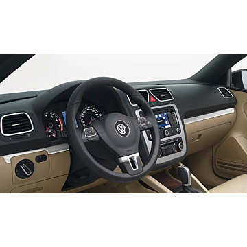 Volkswagen EOS 2006 - 2013 interieurstickers in aluminium-look voor middenconsole/deuren