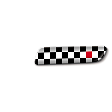 Fiat 500/500c badge zwart geblokt