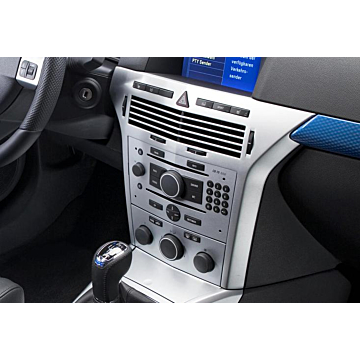 Opel Astra H middenconsole zilver 6 schakelaars MET start-knop