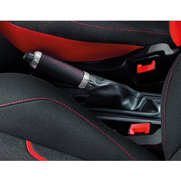 Ford Ka (09/2008 - 05/2016) handremgreep zwart met rode stiksels