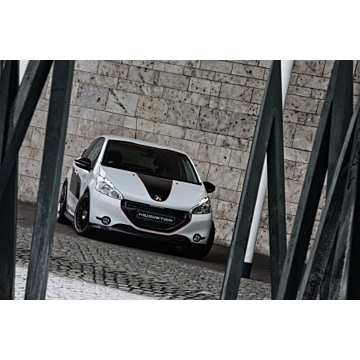 Musketier Peugeot 208 (2012 - 2019) spoilerpakket EnGarde, zwart (duplex-sporteinddemper enkele eindpijp)