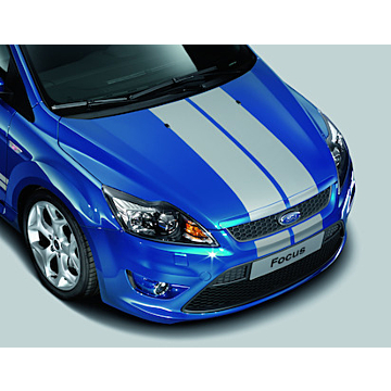 Ford Focus (01/2008 - 12/2010) GT-Stripingset voor motorkap, Performance Blue