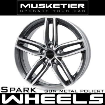 Musketier Peugeot 308 (2013 - ..) alloy wheel Spark 8x19 gun metal polished