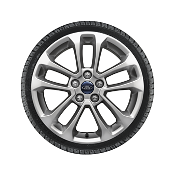 Ford Kuga (12/2019 - ..) lichtmetalen velg met winterband 17", 5 x 2-spaaksdesign, zilver