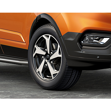 Ford Transit (01/2014 - ..) / Tourneo Custom / Transit Custom (02/2018 - 09/2023) lichtmetalen velg 17" 5-spaaks design, gepolijst matzwart