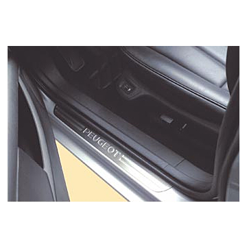 Peugeot 407 scuff plates (stainless steel)
