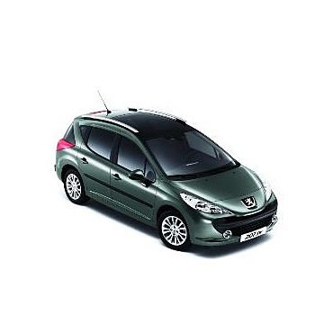 Peugeot 207 SW roof rails without panorama roof