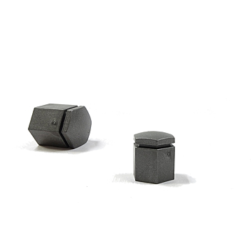 Opel doppen voor de velgenmoeren donker grijs 21 mm hoog